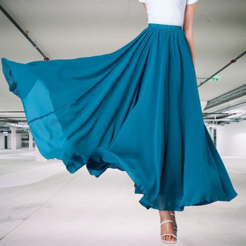 Blue Long skirt